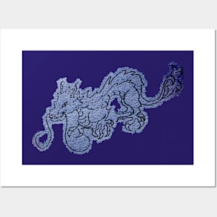 Luck Dragon (Blue) Posters and Art